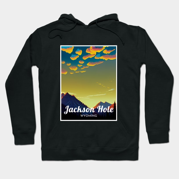 Jackson Hole Wyoming United States ski Hoodie by UbunTo